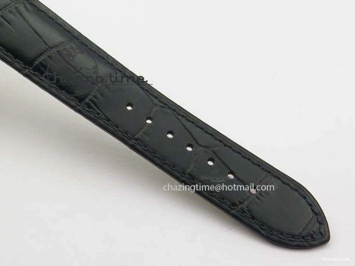 0220 De Ville MK 1:1 Best Edition YG Blue Dial On Black Leather Asian Seagull T1701 (Sec@6) Upgraded 8234